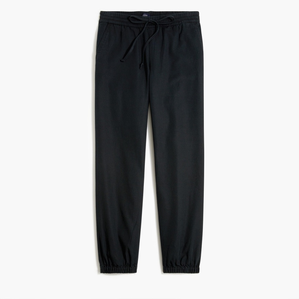 JCrew Lightweight Jogger Pant in Cotton Twill - Black Size 6 Women’s